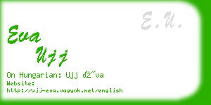 eva ujj business card